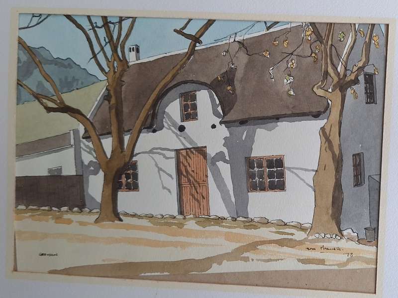 Unframed Watercolour of Greyton by Alan Maling
