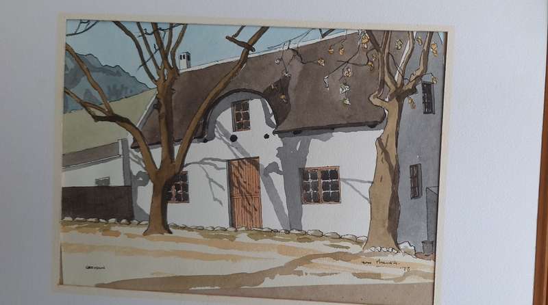 Unframed Watercolour of Greyton by Alan Maling
