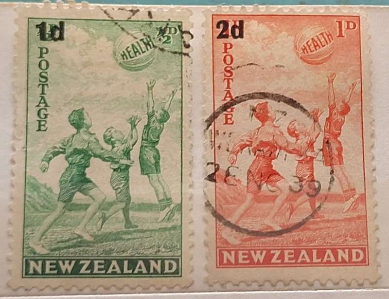 New Zealand 1939 Health Issue Set of 2 Used Hinged stamps