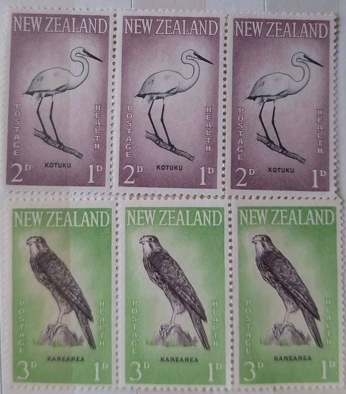 New Zealand 1961 Health Issue Set of 2 Unused Hinged in strips of 3
