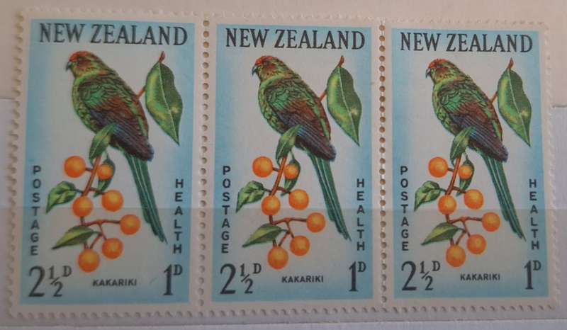 New Zealand 1962 Health Issue Block of 3 Unused Hinged 2 1/2d stamps