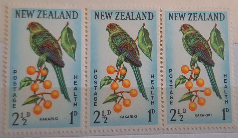 New Zealand 1962 Health Issue Block of 3 Unused Hinged 2 1/2d stamps