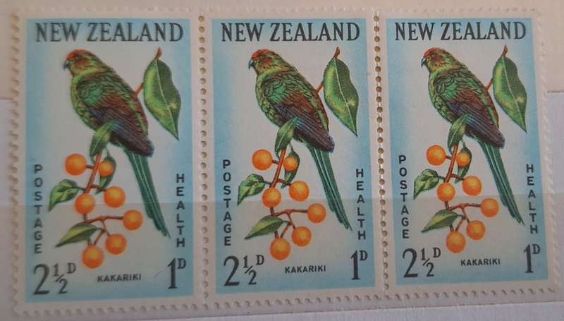 New Zealand 1962 Health Issue Block of 3 Unused Hinged 2 1/2d stamps