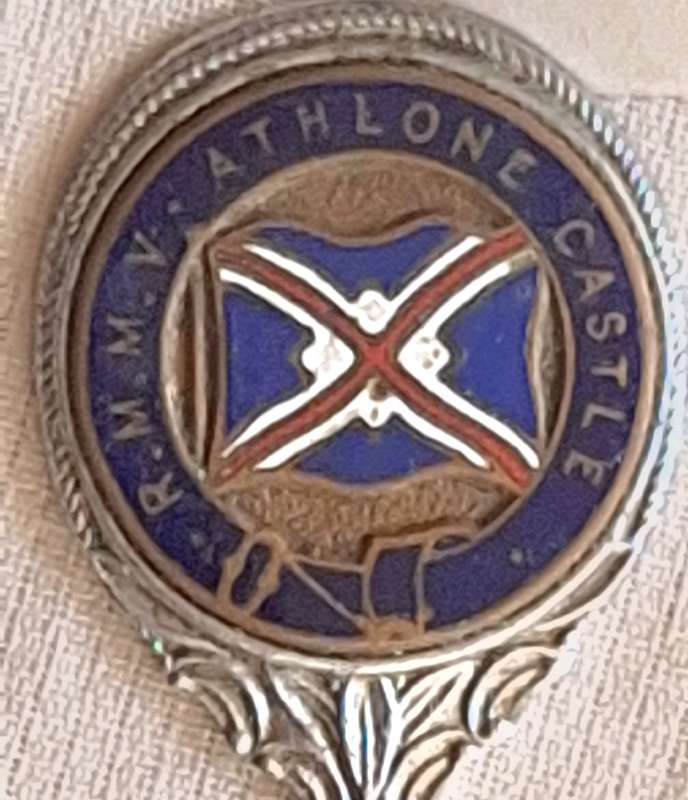 Union Castle Line `R.M.M.V. Athlone Castle` Sugar Spoon