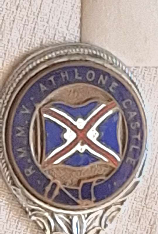 Union Castle Line `R.M.M.V. Athlone Castle` Sugar Spoon