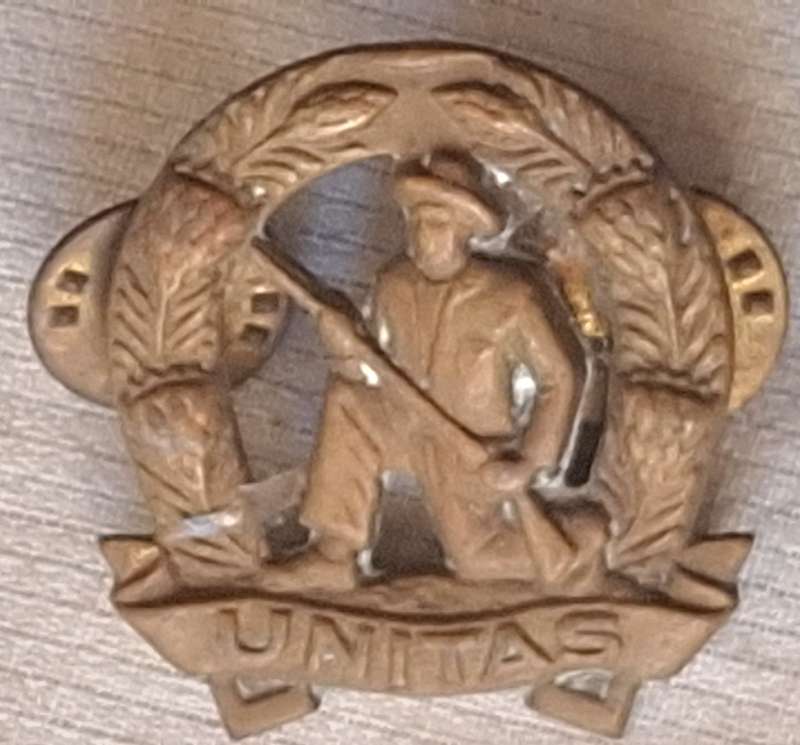 Citizen Force Infantry (Skiet Kommando) Gilding Metal Collar badge Post 1963