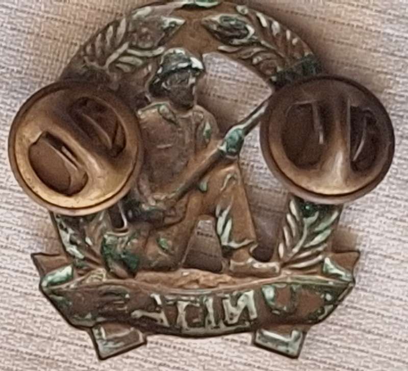 Citizen Force Infantry (Skiet Kommando) Gilding Metal Collar badge Post 1963