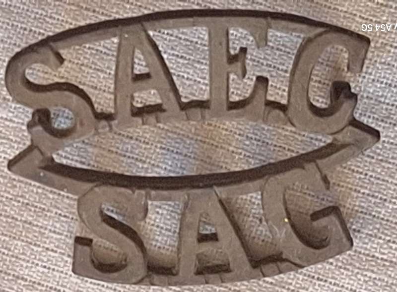 South African Engineers Shoulder Title worn 1938-50