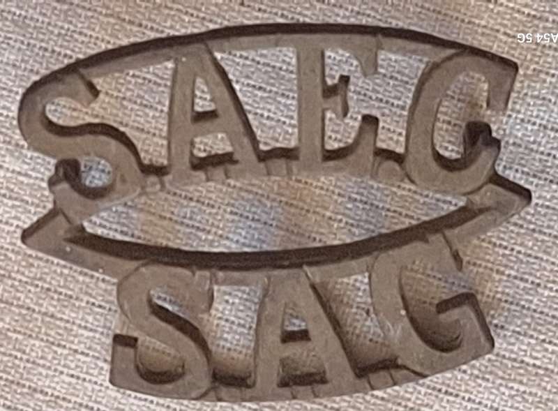 South African Engineers Shoulder Title worn 1938-50