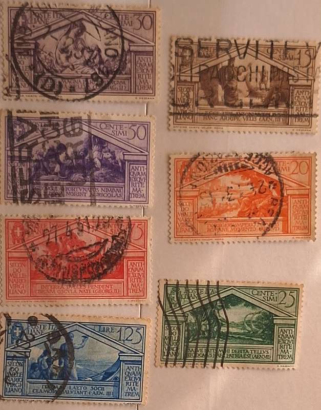 Italy 1930 Birth Bimillenary Of Virgil 7 Used Hinged stamps