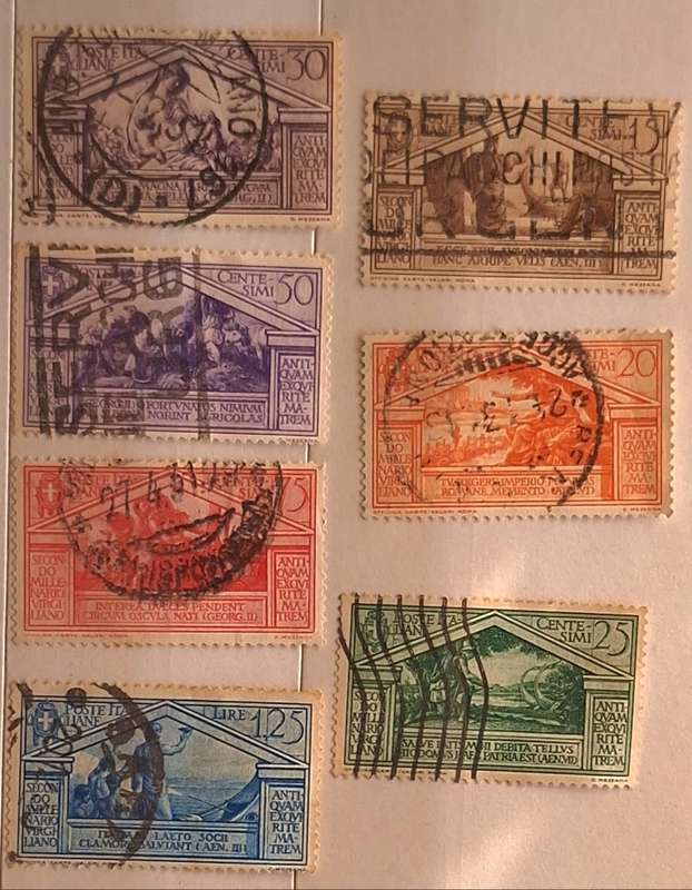 Italy 1930 Birth Bimillenary Of Virgil 7 Used Hinged stamps