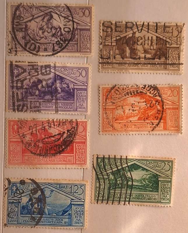 Italy 1930 Birth Bimillenary Of Virgil 7 Used Hinged stamps