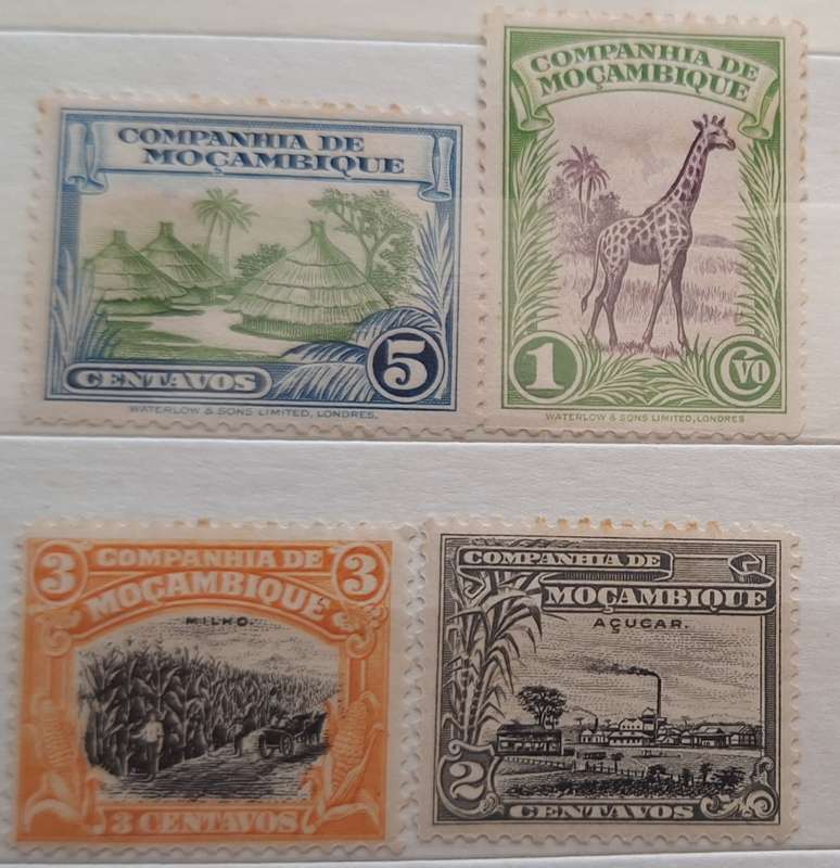 Mozambique Company 1930`s 4 Unused previously hinged stamps