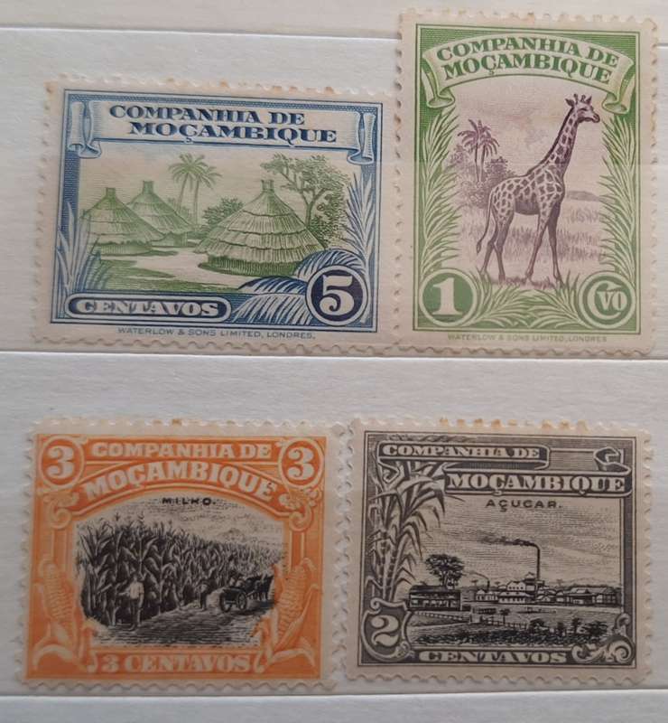 Mozambique Company 1930`s 4 Unused previously hinged stamps