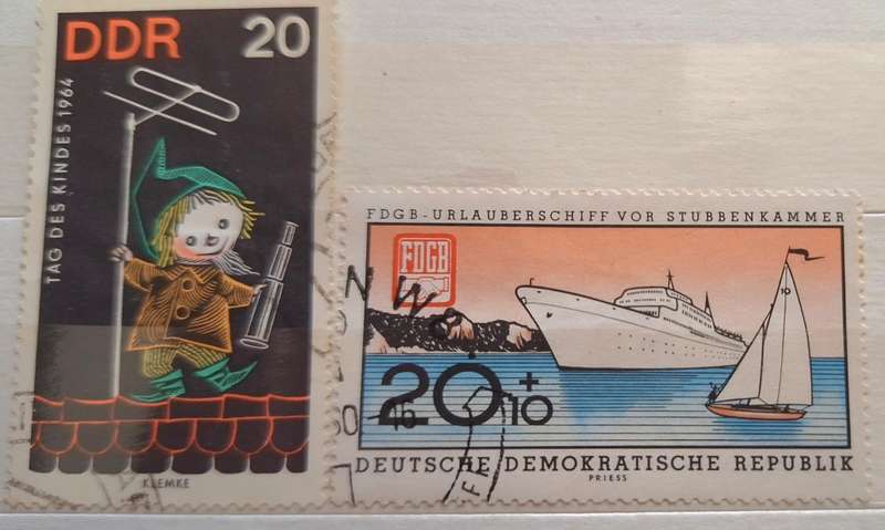 Germany 1960`s 2 Used Hinged stamps