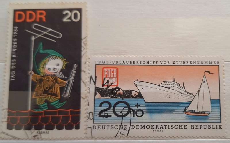 Germany 1960`s 2 Used Hinged stamps