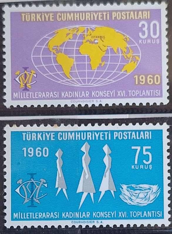 Turkey 1960 Women`s Council Meeting Set of 2 Mint stamps