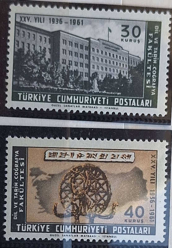 Turkey 1961 History and Geography Faculty 2 Mint stamps