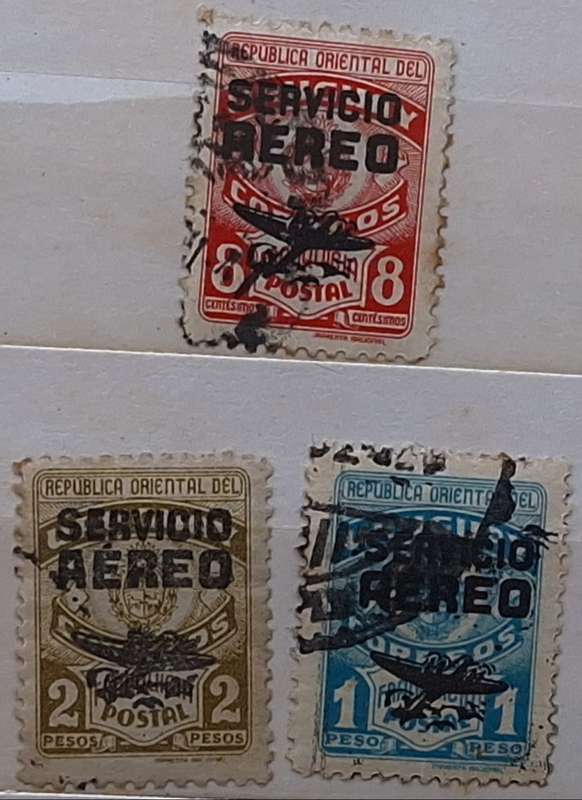 Uruguay 1946/9 Air Mail 3 Used Stamps