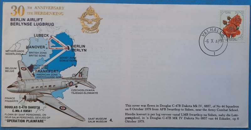 SAAF Museum Cover No. 4 1979 30th Anniversary Berlin Airlift
