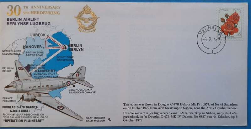 SAAF Museum Cover No. 4 1979 30th Anniversary Berlin Airlift