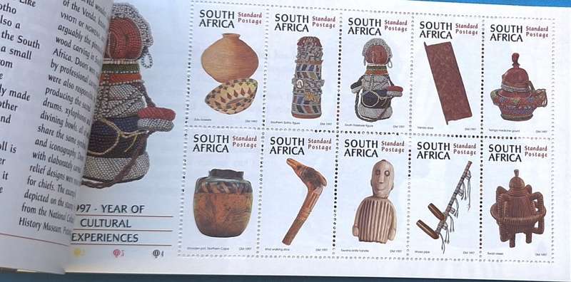 South Africa 1997 Year of Cultural Experiences Booklet with Sheet of 10 stamps