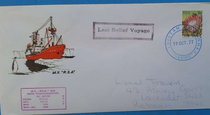 South Africa 1977 M.V. R.S.A. Last Relief Voyage Cover