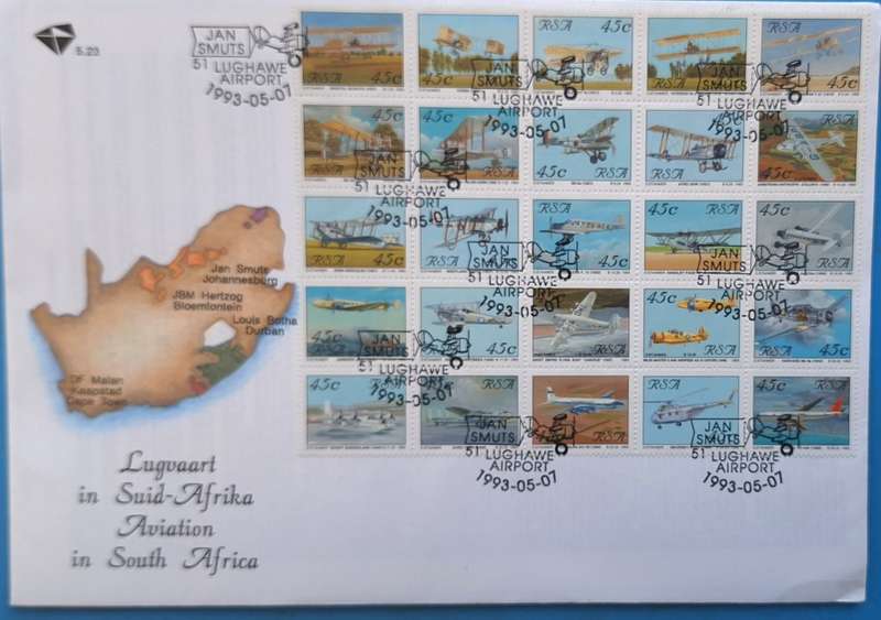 South Africa 1993 Aviation in South Africa FDC No 5.23