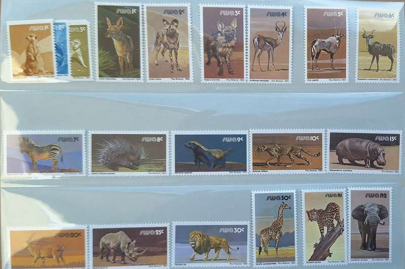 South West Africa 1980 3rd Definitive Wildlife Complete set of 20 Mint stamps