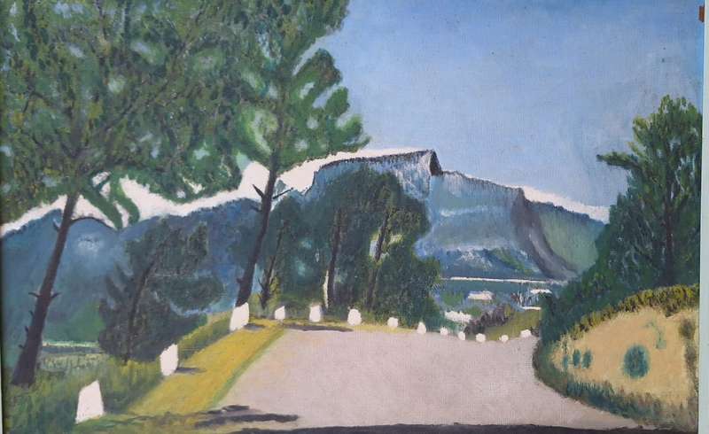 Framed Oil on Canvas Landscape