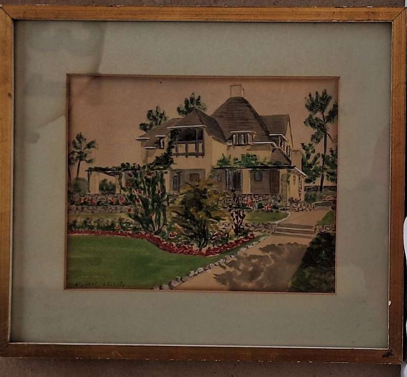 Framed Watercolour Landscape by Margaret Leslie