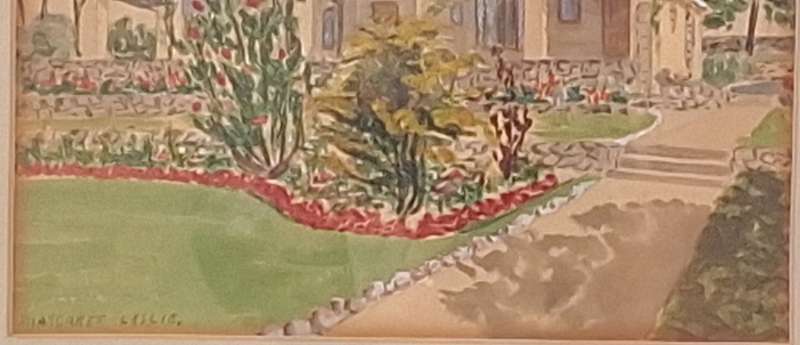 Framed Watercolour Landscape by Margaret Leslie