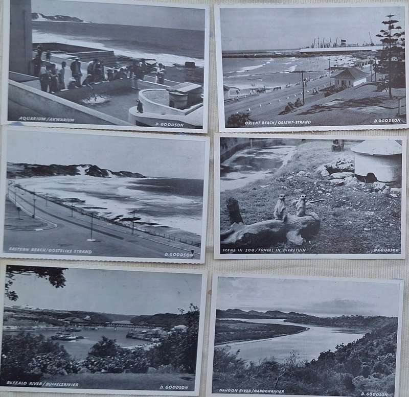 Caltex 6 Black and White Postcards of East London Photos by D Goodson