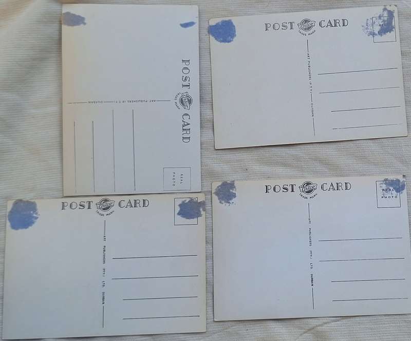 4 Black and White Post Cards of Durban by Artco