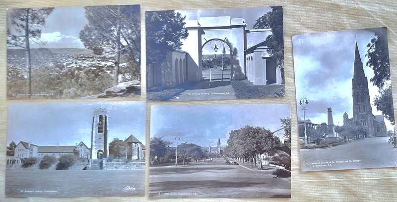 5 Black and White Post Cards of GRAHAMSTOWN by Artco