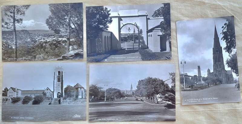 5 Black and White Post Cards of GRAHAMSTOWN by Artco