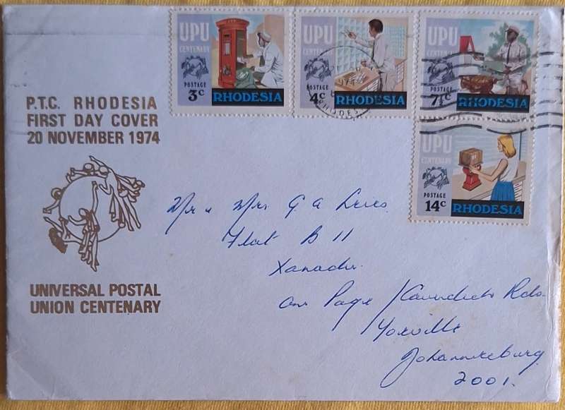 Rhodesia 1974 UPU Centenary FDC