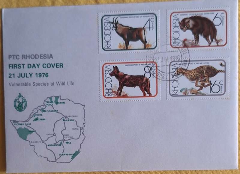 Rhodesia 1976 Vulnerable Wild Life Species FDC