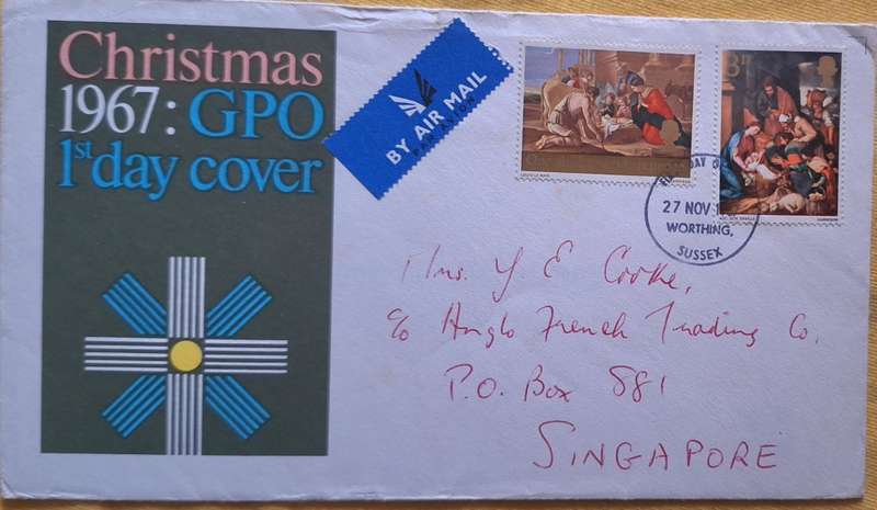 GB 1967 Christmas FDC