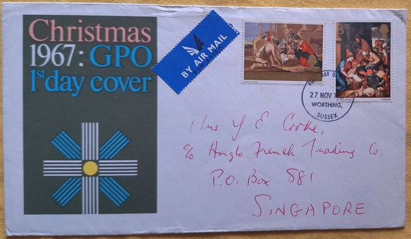 GB 1967 Christmas FDC