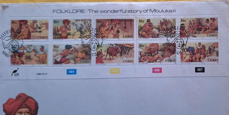 Ciskei 1988 Folklore: Mbulukazi FDC CPT1.26(2) with Sheetlet of 10 stamps
