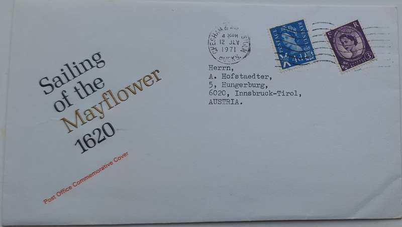 GB 1971 Sailing of the Mayflower 1620 Commemorative Cover
