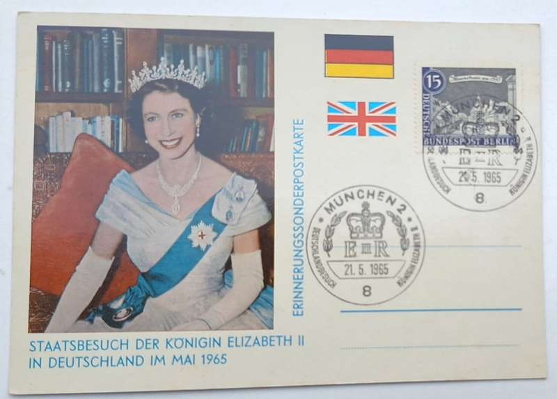 Germany 1965 Visit of Queen Elizabeth II Post Card