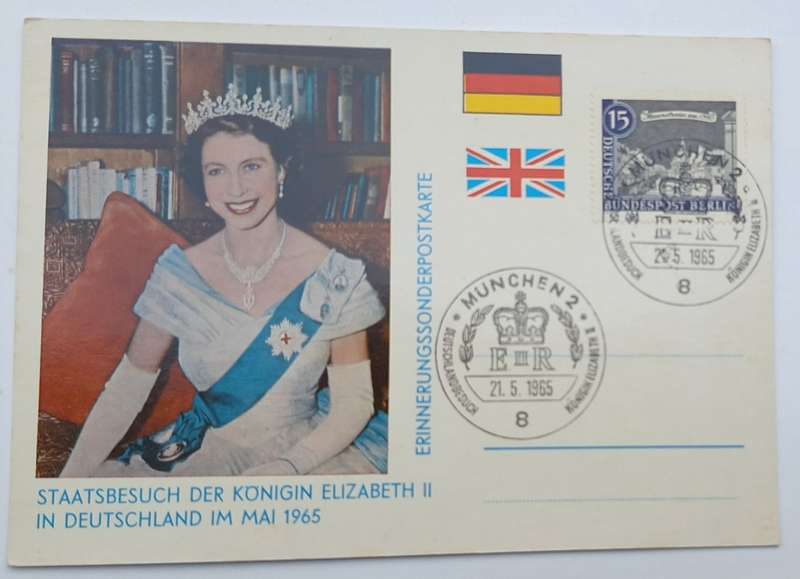 Germany 1965 Visit of Queen Elizabeth II Post Card