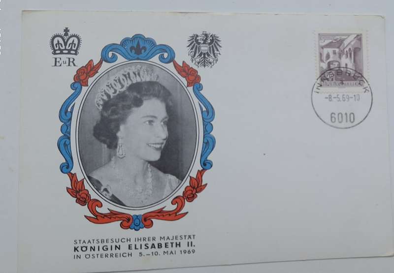 Germany 1965 Visit of Queen Elizabeth II Souvenir Card