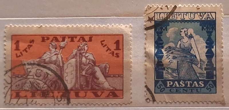 Lithuania 1934 State Symbols 2 Used hinged stamps