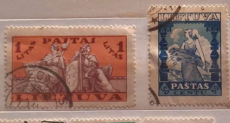 Lithuania 1934 State Symbols 2 Used hinged stamps