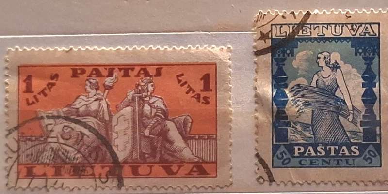 Lithuania 1934 State Symbols 2 Used hinged stamps