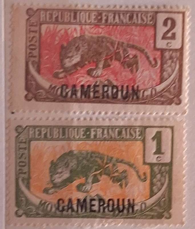 Cameroon French Mandate 1921 2 Unused Hinged stamps