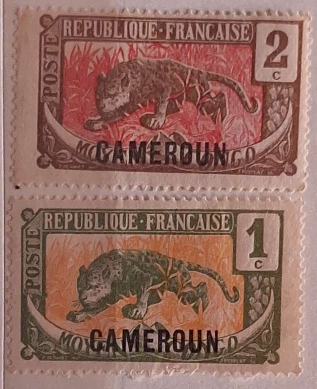 Cameroon French Mandate 1921 2 Unused Hinged stamps